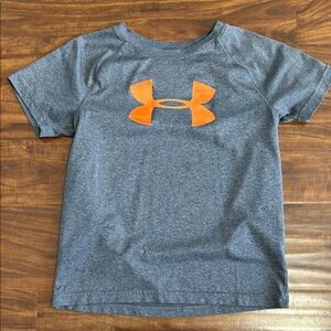 Under Armour Kids Charcoal and Bright Orange Tee